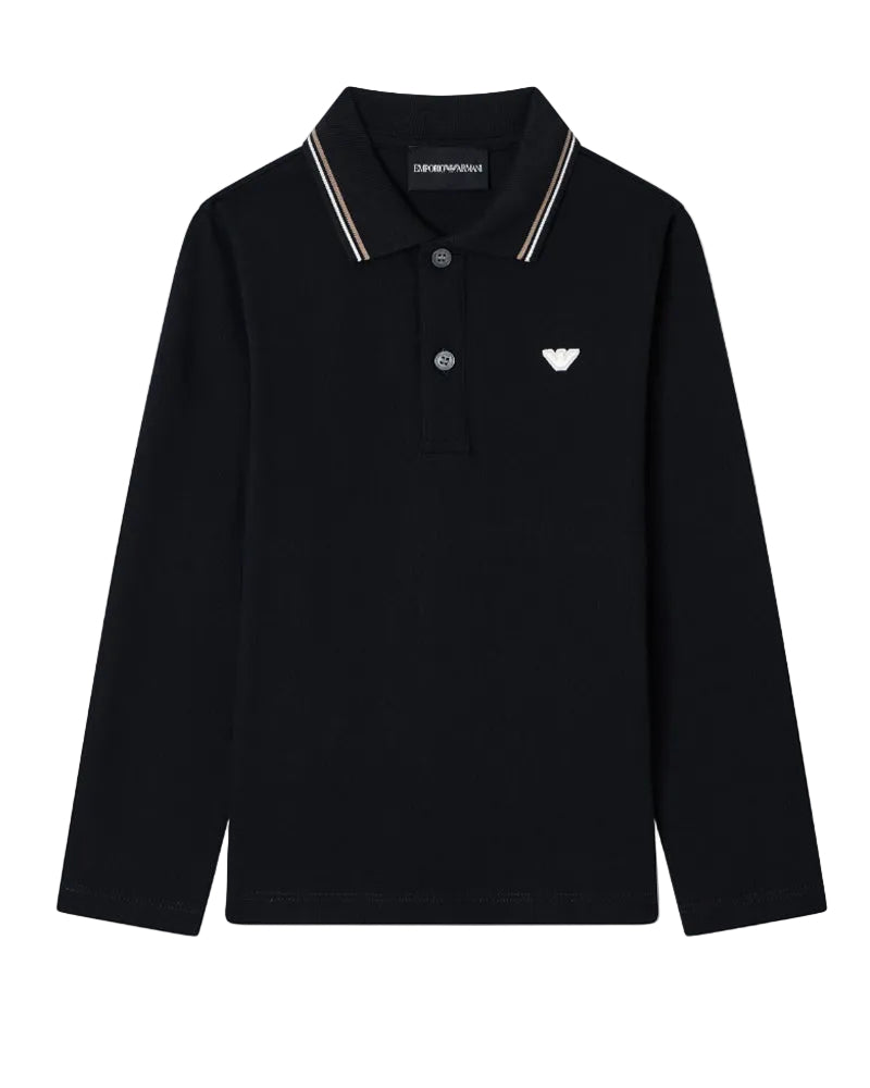 
  
    Emporio
  
    Armani
  
 Baby Boys Navy Long Sleeve Cotton Polo