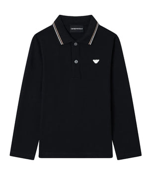 
  
    Emporio
  
    Armani
  
 Baby Boys Navy Long Sleeve Cotton Polo