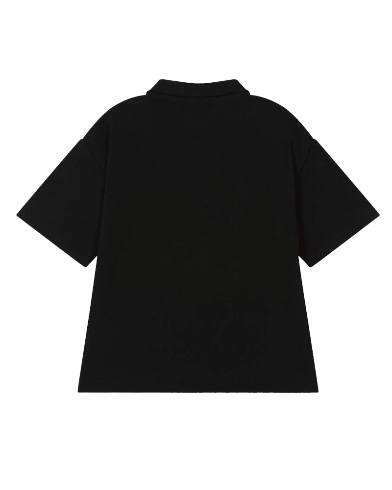Boys Navy Knit Polo
