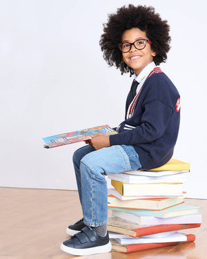 
  
    Emporio
  
    Armani
  
 Boys Navy Velcro Sneakers