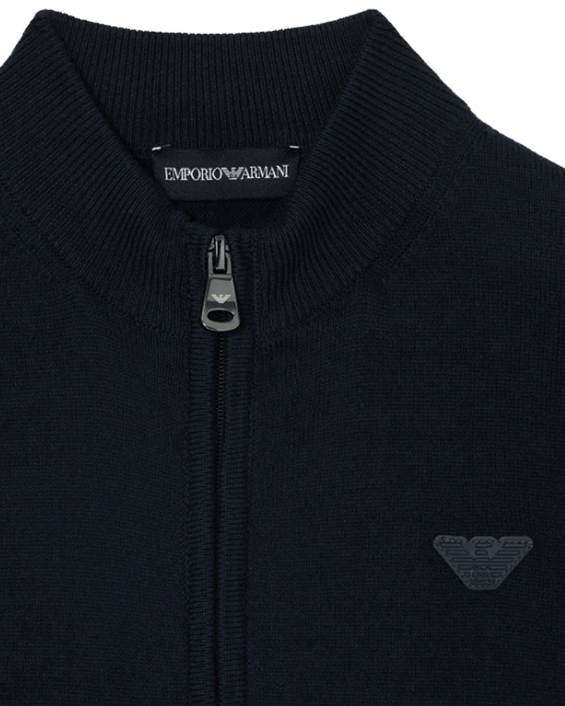 
  
    Emporio
  
    Armani
  
 Boys Navy Zip Up Cardigan
