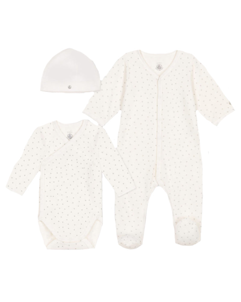 Baby Ivory Grey Mini Heart Gift Set