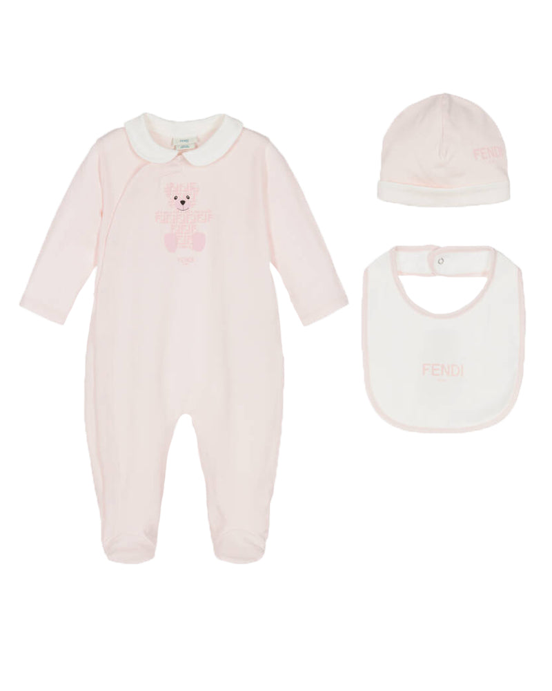 Baby Girls Pink Bear FF Gift Set
