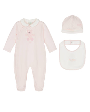 
  
    Fendi
  
 Baby Girls Pink Bear FF Gift Set