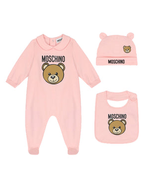 
  
    Moschino
  
 Baby Girls Pink Bear 3 Piece Gift Set
