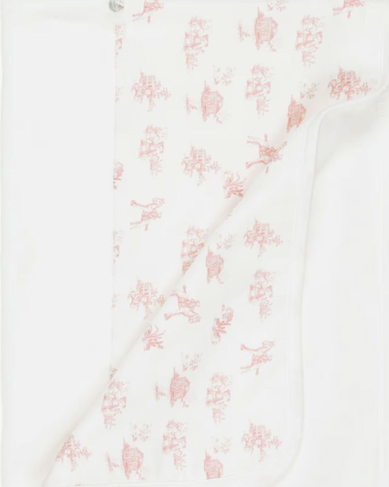 
  
    Pureté
  
    Du
  
    Bébé
  
 Baby Girls Pink/Ivory Toile De Jouy Velour Blanket