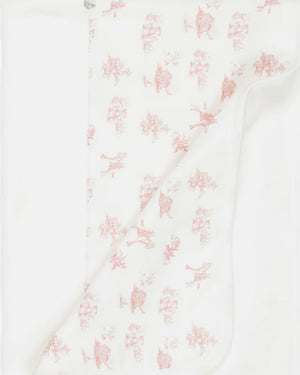 
  
    Pureté
  
    Du
  
    Bébé
  
 Baby Girls Pink/Ivory Toile De Jouy Velour Blanket