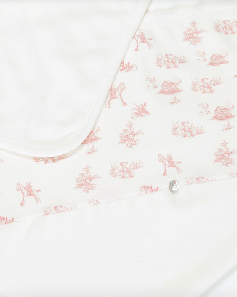 
  
    Pureté
  
    Du
  
    Bébé
  
 Baby Girls Pink/Ivory Toile De Jouy Velour Blanket