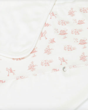 
  
    Pureté
  
    Du
  
    Bébé
  
 Baby Girls Pink/Ivory Toile De Jouy Velour Blanket