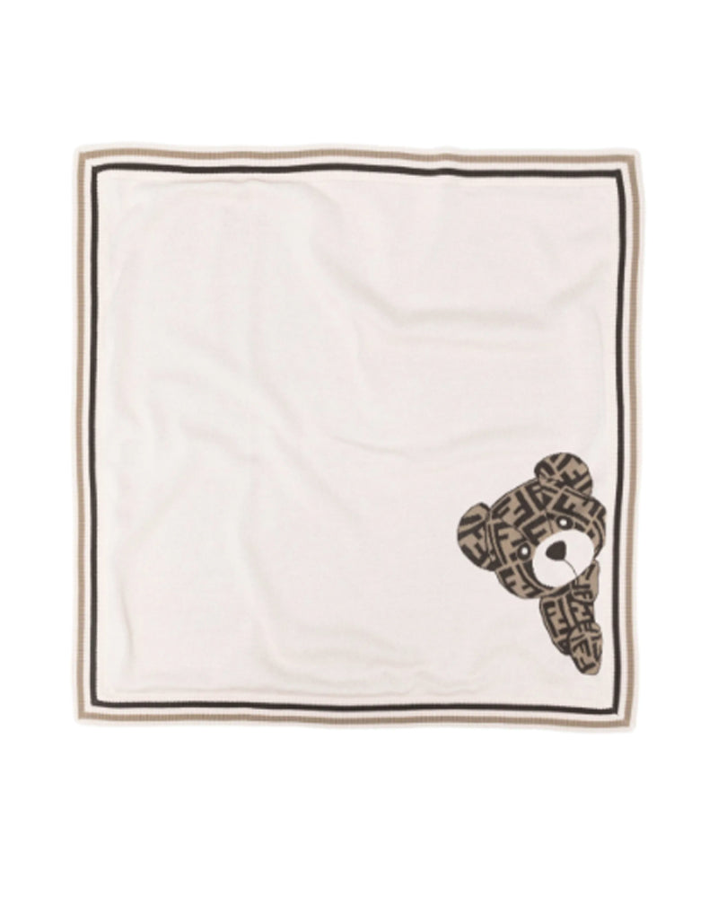 
  
    Fendi
  
 Baby Ivory Knit Bear Blanket
