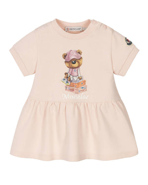 
  
    Moncler
  
    Enfant
  
 Baby Girls Pink Cotton Bear Dress