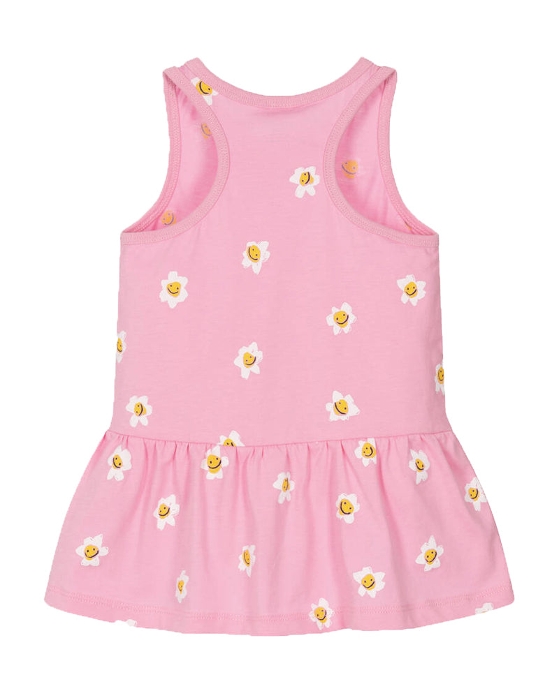 Baby Girls Pink Cotton Daisy Dress