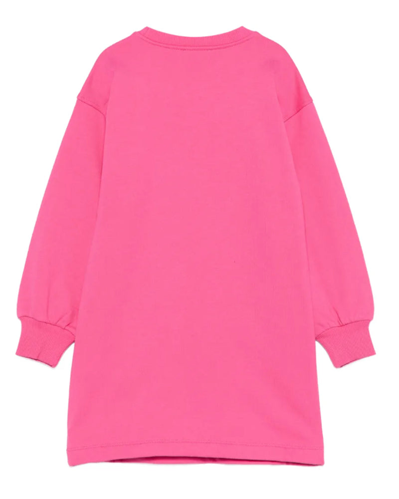 
  
    Moschino
  
 Girls Fuchsia Cotton Sweater Dress