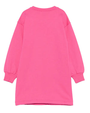 
  
    Moschino
  
 Girls Fuchsia Cotton Sweater Dress