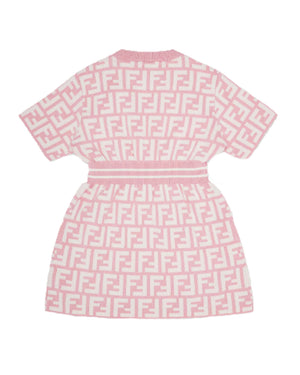 
  
    Fendi
  
 Baby Girls Pink Knit FF Dress