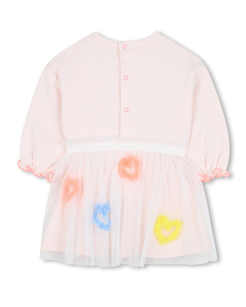 Baby Girls Pink Heart Tulle Dress