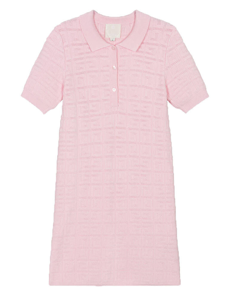 Girls Pink 4G Knit Dress