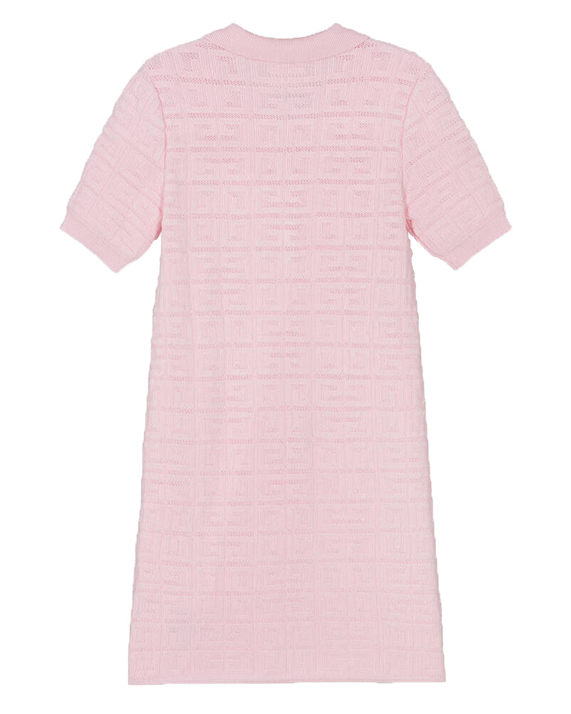 Girls Pink 4G Knit Dress