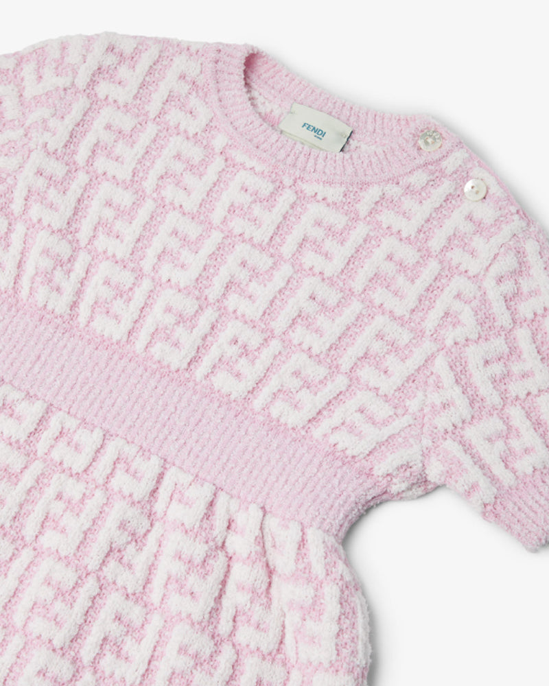 
  
    Fendi
  
 Baby Girls Pink Knit FF Dress
