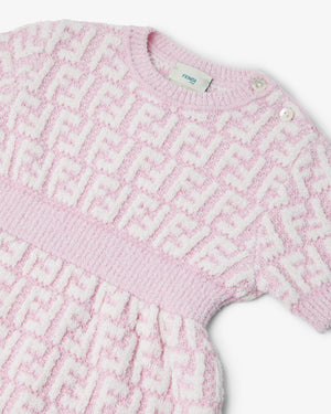
  
    Fendi
  
 Baby Girls Pink Knit FF Dress