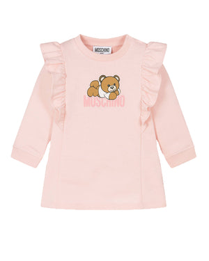 
  
    Moschino
  
 Baby Pink Ruffle Bear Dress