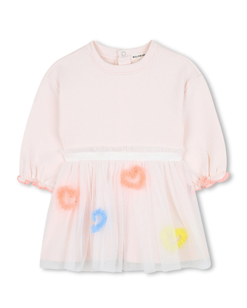 Baby Girls Pink Heart Tulle Dress