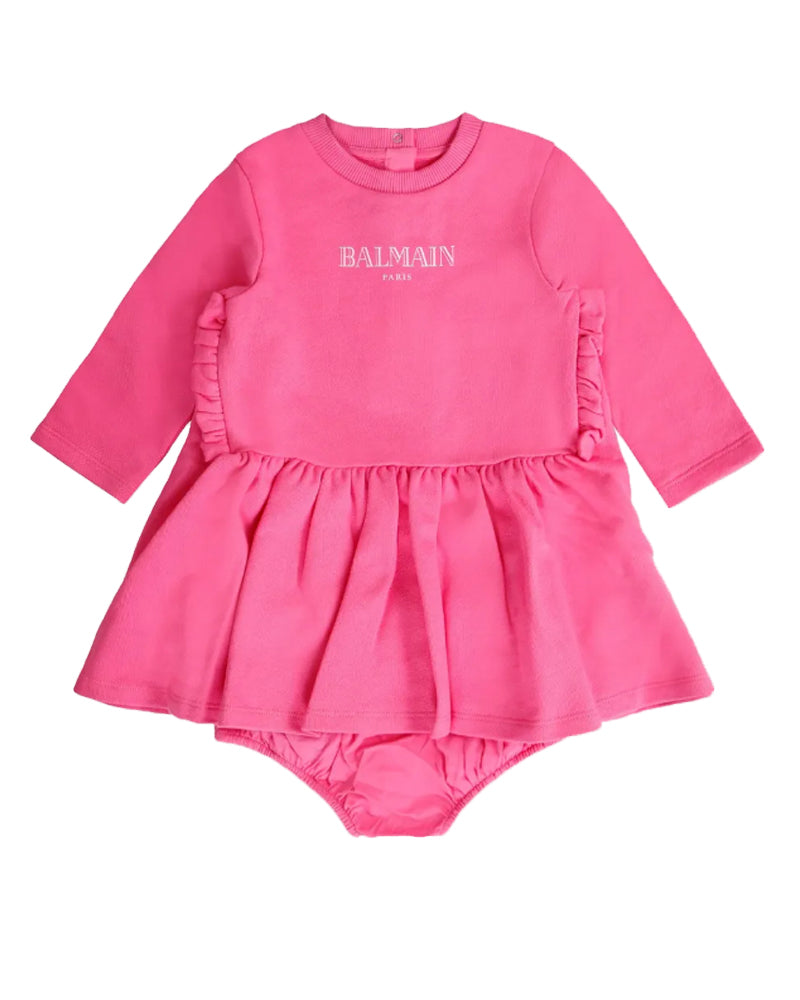 Baby Girls Fuchsia Logo Sweater Dress