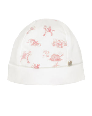 
  
    Pureté
  
    Du
  
    Bébé
  
 Baby Girls Pink/Ivory Toile De Jouy Hat