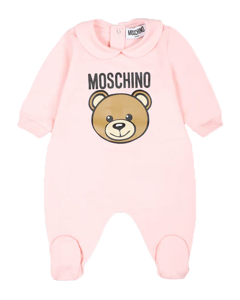 Baby Girls Pink Teddy Onesie