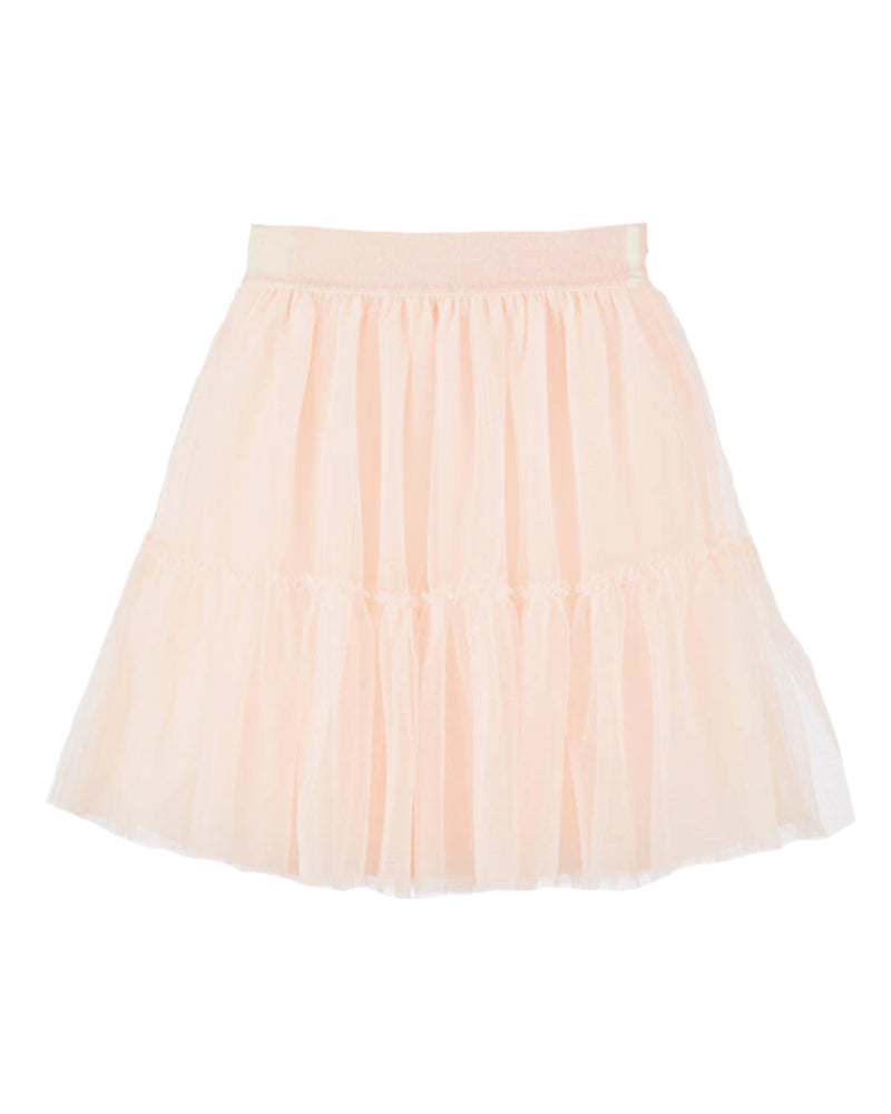 Girls Pink Mesh Skirt