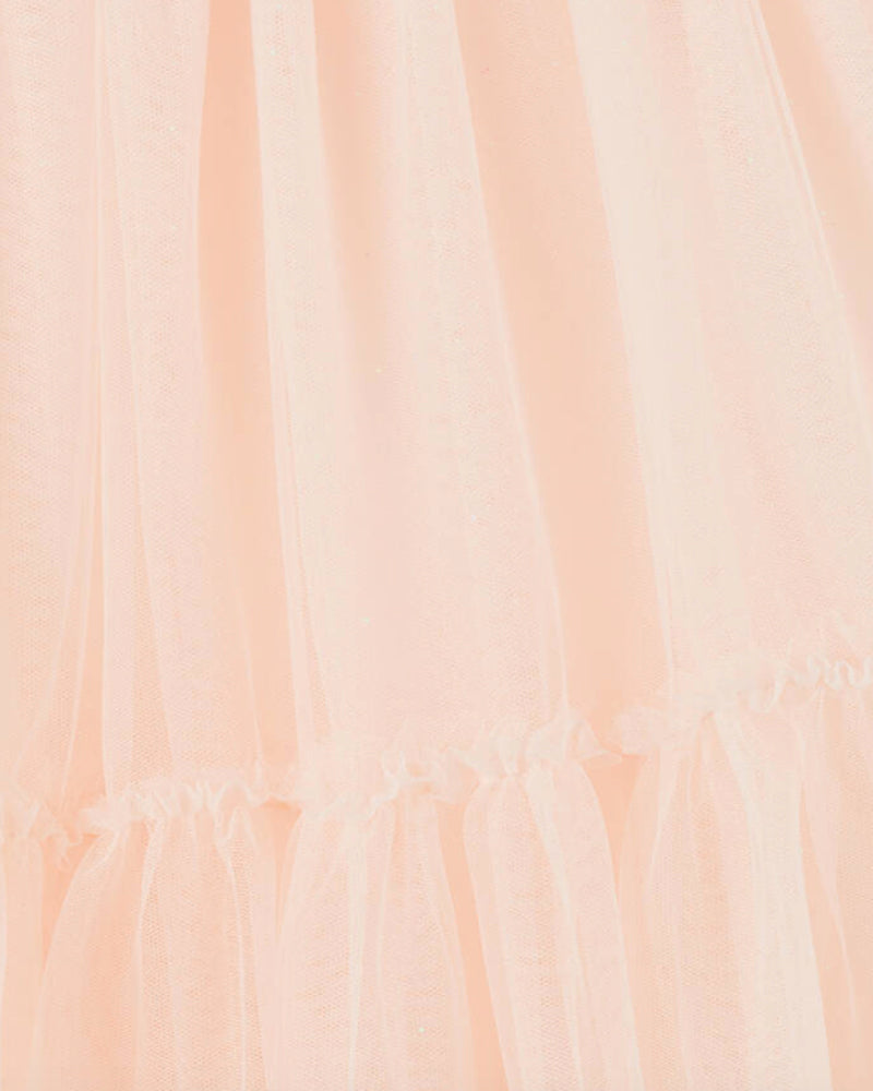 Girls Pink Mesh Skirt