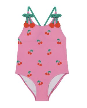 
  
    Stella
  
    Mccartney
  
    Kids
  
 Girls Pink Cherry Print Swimsuit