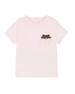 
  
    Fendi
  
 Baby Girls Pink Bear T-Shirt