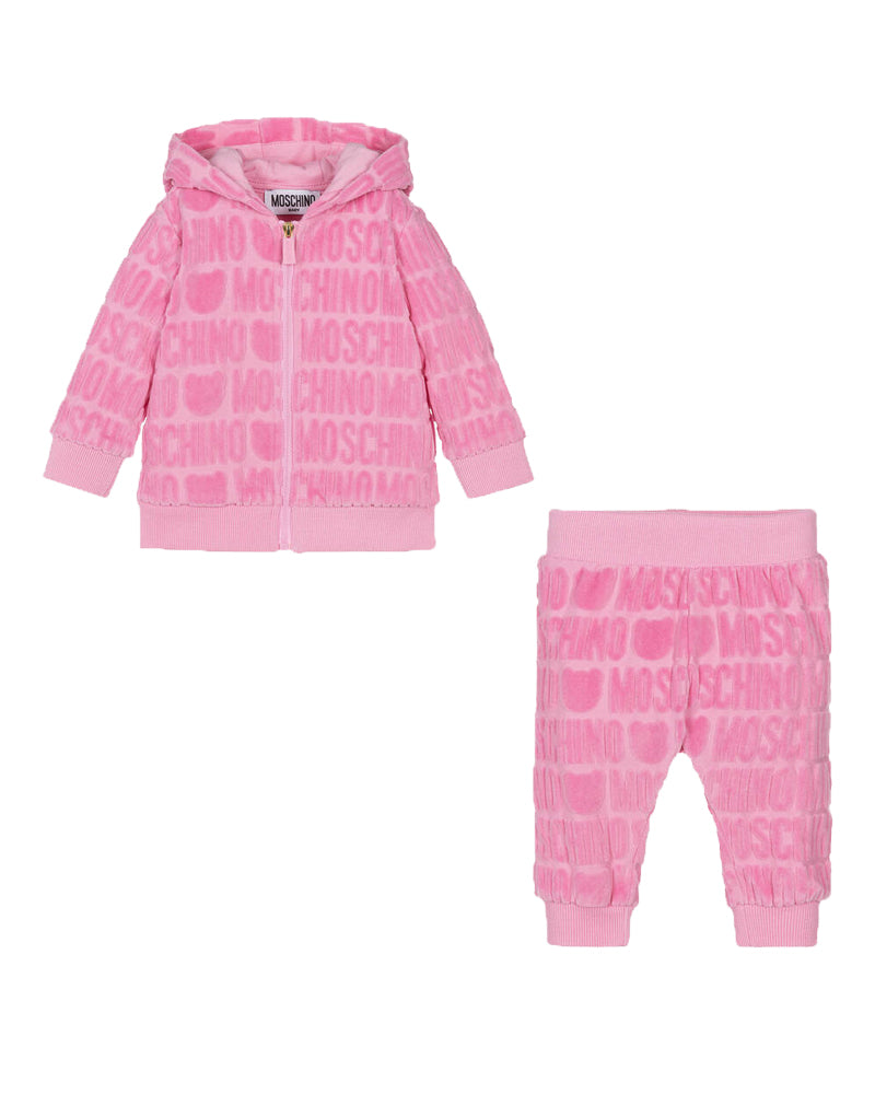 Moschino Baby Pink Chenille Tracksuit