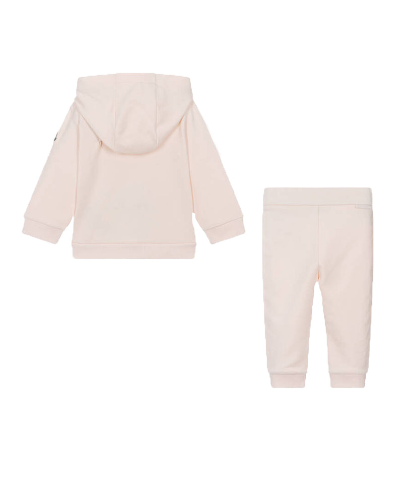 Baby Girls Pink Cotton Tracksuit