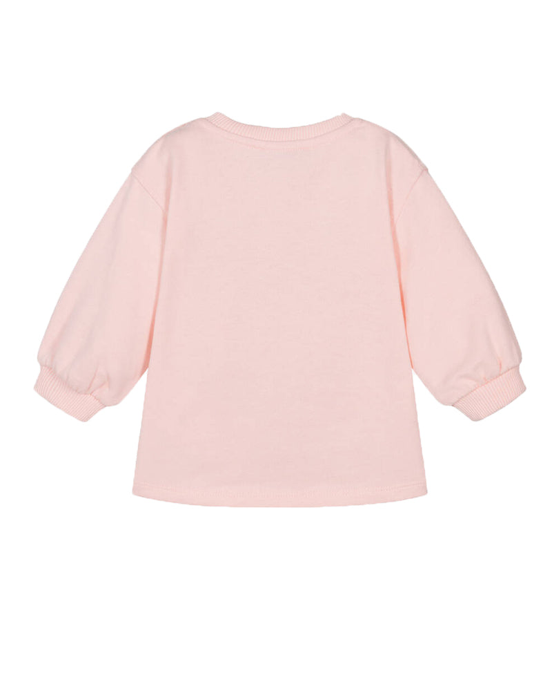 Baby Girls Pink Teddy Logo Sweatshirt Dress