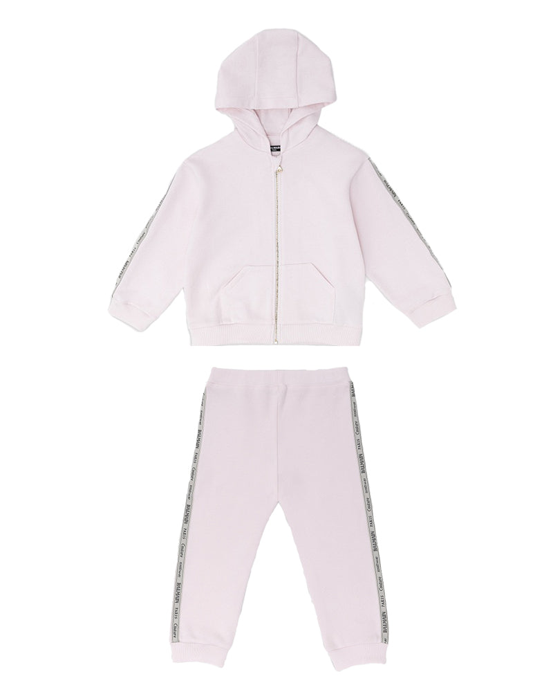 
  
    Balmain
  
 Baby Girls Pink Logo Tracksuit