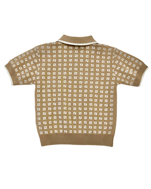 
  
    Fendi
  
 Boys Beige Knit Micro FF Polo