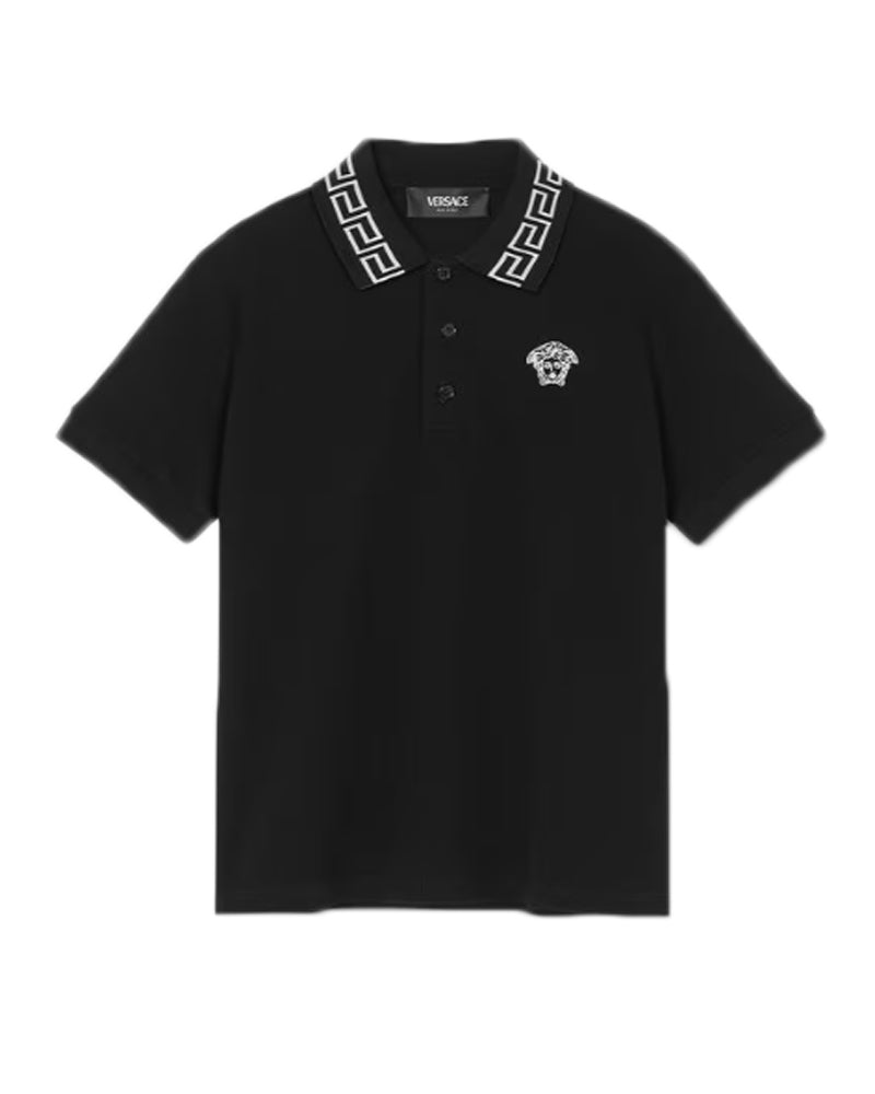 Medusa Embroidered Greca Polo