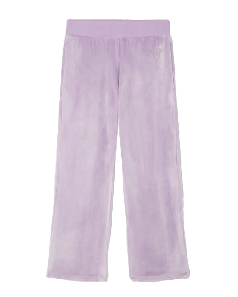 Girls Purple Chenille Track Pants