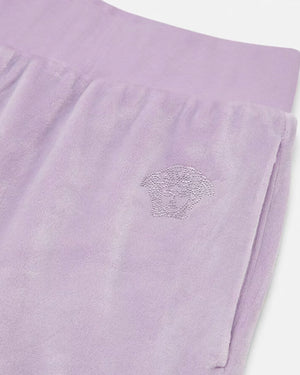 
  
    Versace
  
 Girls Purple Chenille Track Pants