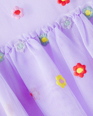 
  
    Stella
  
    Mccartney
  
    Kids
  
 Baby Girls Purple Embroidered Floral Tulle Dress