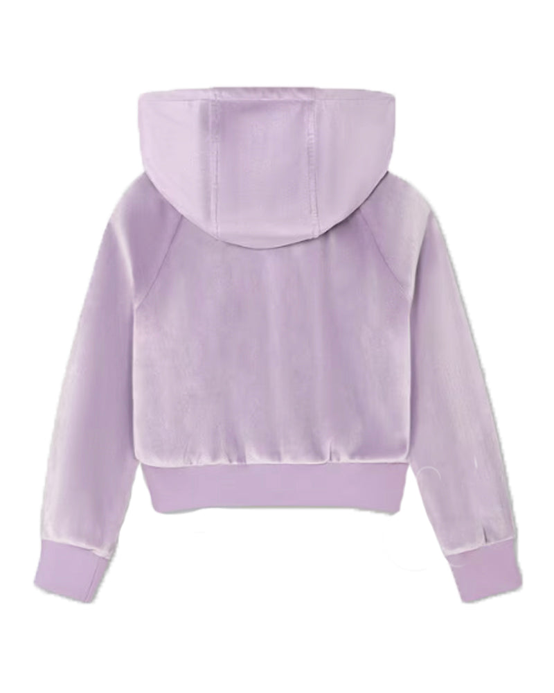 Girls Purple Chenille Zip Up