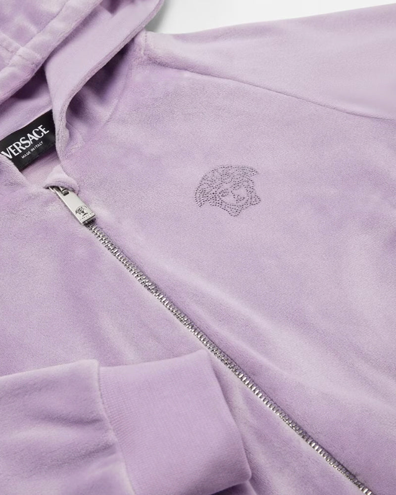 Girls Purple Chenille Zip Up