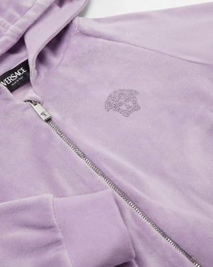 
  
    Versace
  
 Girls Purple Chenille Zip Up