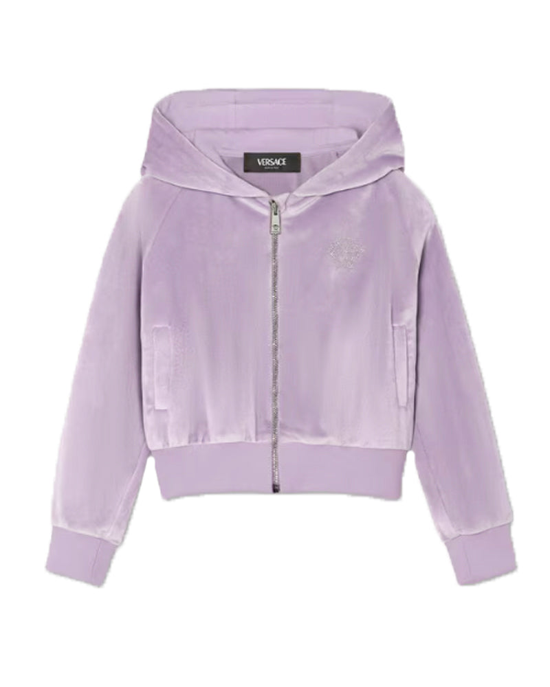 Girls Purple Chenille Zip Up