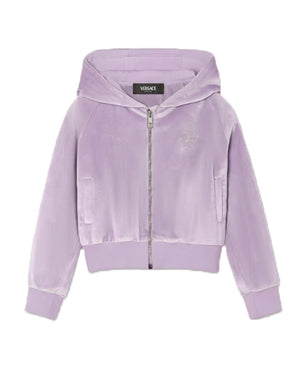 
  
    Versace
  
 Girls Purple Chenille Zip Up