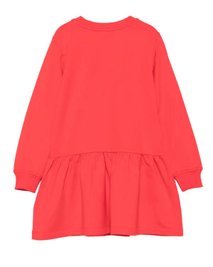 
  
    Moschino
  
 Girls Red Heart Cotton Sweater Dress