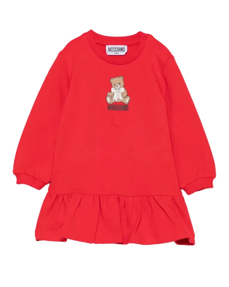 
  
    Moschino
  
 Baby Girls Red Bear Sweater Dress