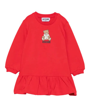 
  
    Moschino
  
 Baby Girls Red Bear Sweater Dress
